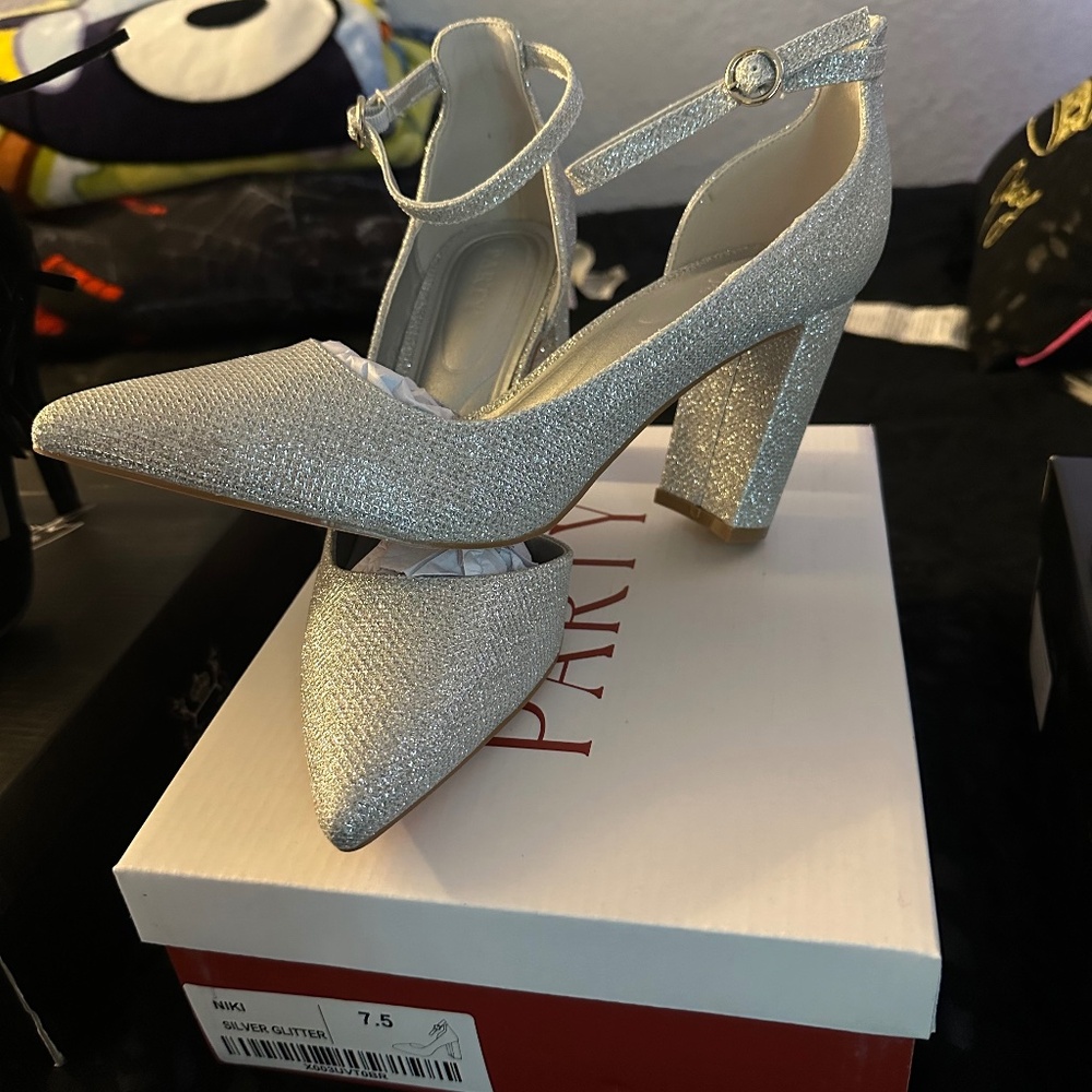 Brand new glittery heels